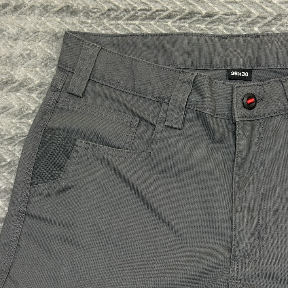 Milwaukee Work Pants Mens 36x30 Canvas FreeFlex Workwear Gray Utility Pockets - Picture 2 of 13